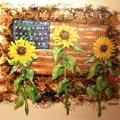 AMERICKÁ VLAJKA - slunečnice - sunnflower prige